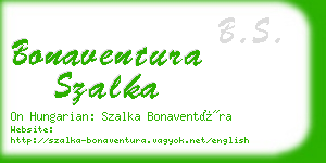 bonaventura szalka business card